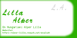 lilla alper business card
